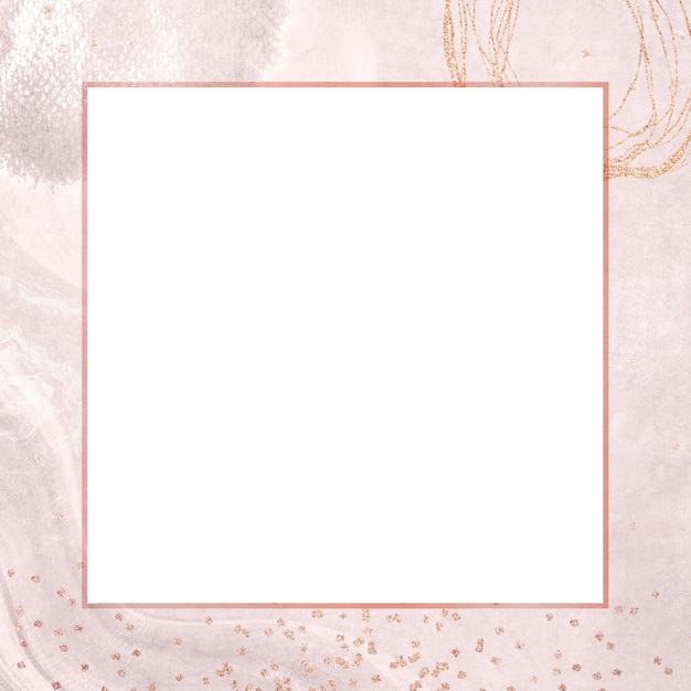 Marco de acuarela png rosa Memphis diseño de oro rosa fondo transparente