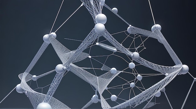 El marco de alambre de las moléculas de ADN es una malla estructural de una estrella.