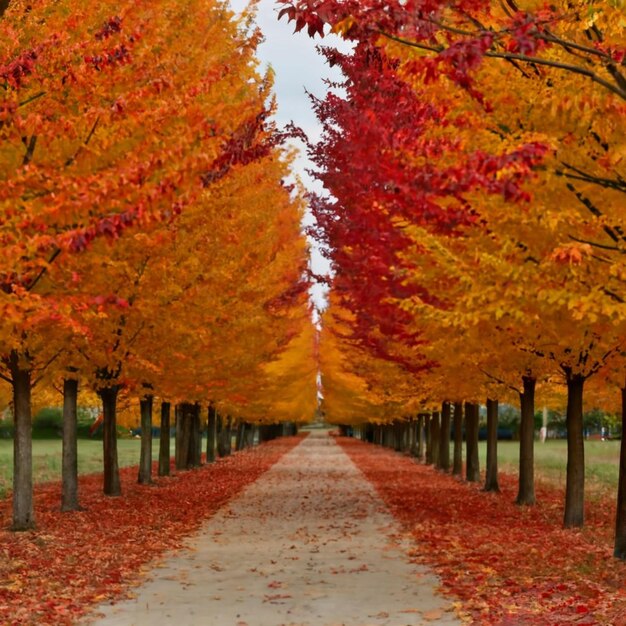 Foto el marco de la aura de otoño bañado en el esplendor estacional