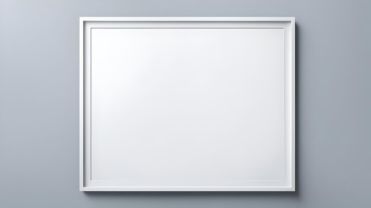 un marco blanco con un marco blanco que dice una imagen