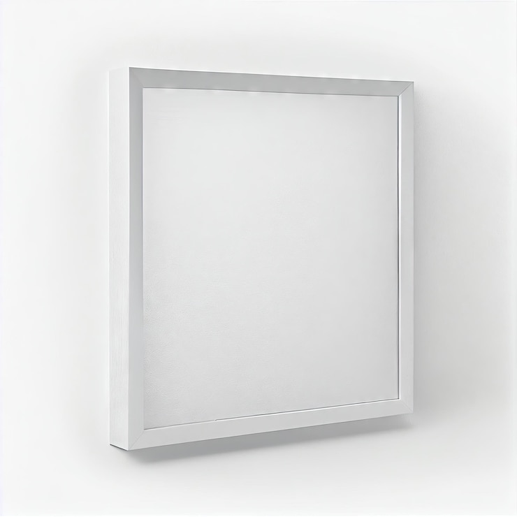 Foto marco blanco marcos cuadrados realistas plantilla de maqueta de imagen en blanco blanco ilustración de ia generativa abstracta