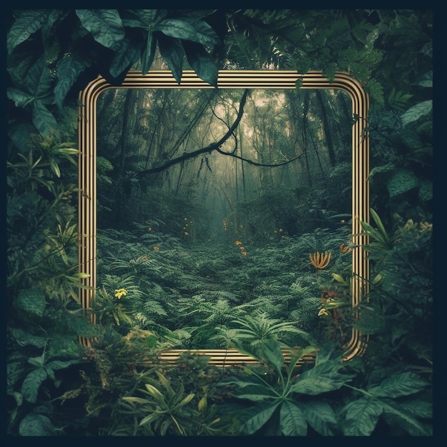 marco botánico bosque instagram publicar fondo tema