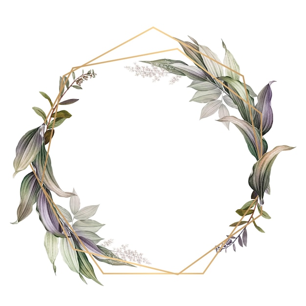 Marco botánico tropical transparente en png