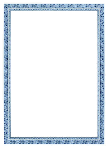 Marco calado para elemento de imagen o foto para decoración o diseño aislado sobre fondo blanco