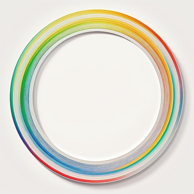 Foto marco de círculo vacío sobre fondo blanco