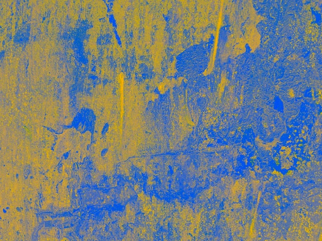 Foto marco completo de una pared vieja que se pela y marrón y azul agrietados foto de archivo