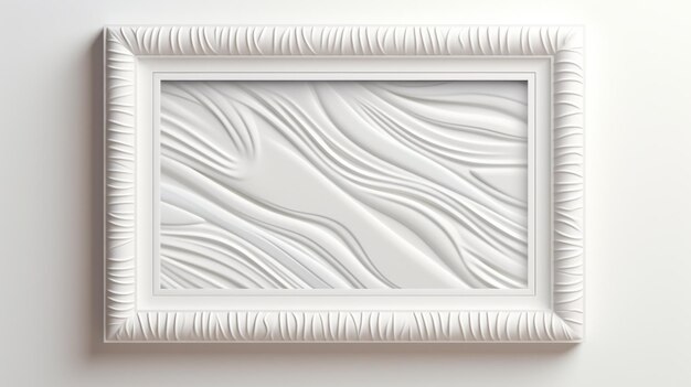 Marco de crema con patrones 3D y ondas estilo Art Nouveau