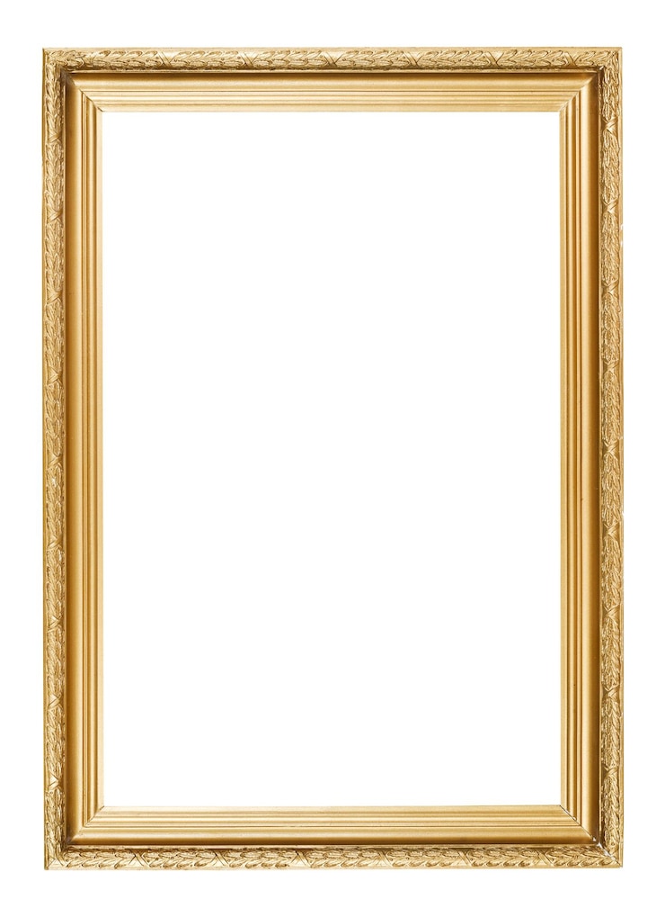 Foto marco de cuadros de oro