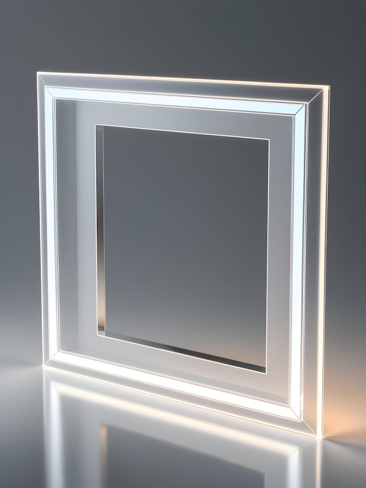 Foto marco digital holográfico 3d con bordes brillantes un marco de fotografía digital con bor holográficos brillantes