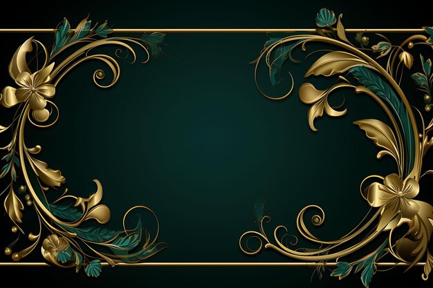 Marco Diseño vectorial 2D Elegante creativo de una imagen dorada lujosa adornada Decorativa costosa