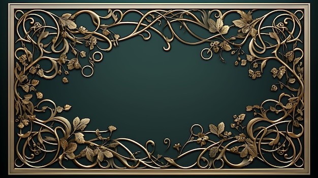 Marco Diseño vectorial 2D Elegante creativo de una imagen dorada lujosa adornada Decorativa costosa