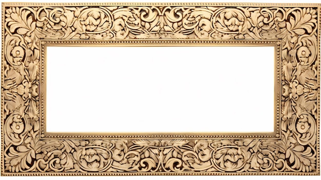 un marco dorado con un diseño decorativo de un diseño decorativo.