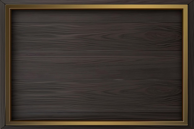 un marco dorado sobre textura de madera