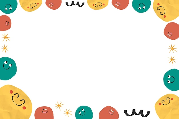 Marco de emoji png cara feliz fondo transparente