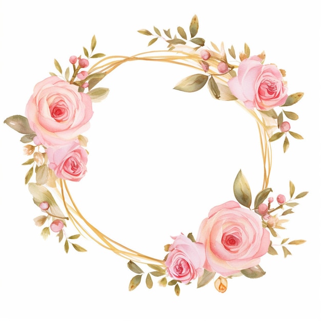 marco floral elegante