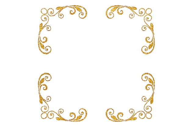 Marco floral de oro