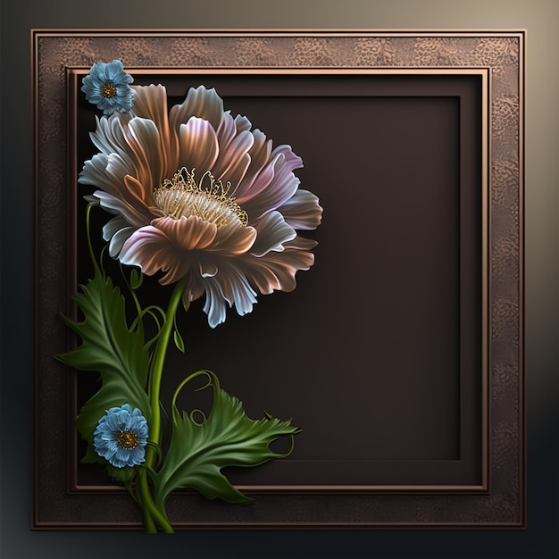 Un marco con flores generado ai