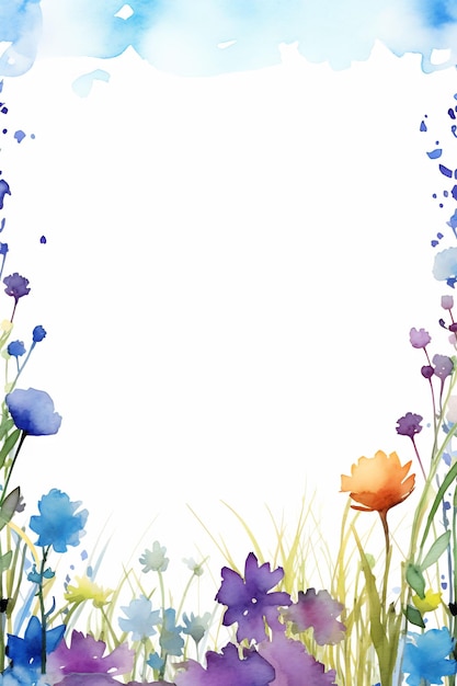 un marco con flores y un marco con un marco para el texto "primavera".