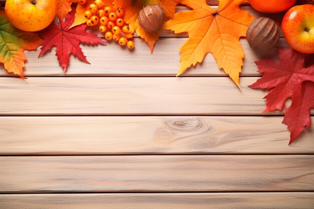 Marco de fondo estacional de otoño con hojas de otoño