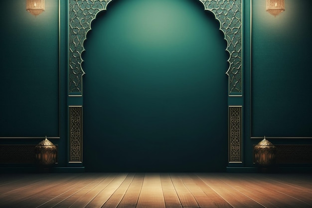 marco fronterizo islámico fondo y espacio de diseño