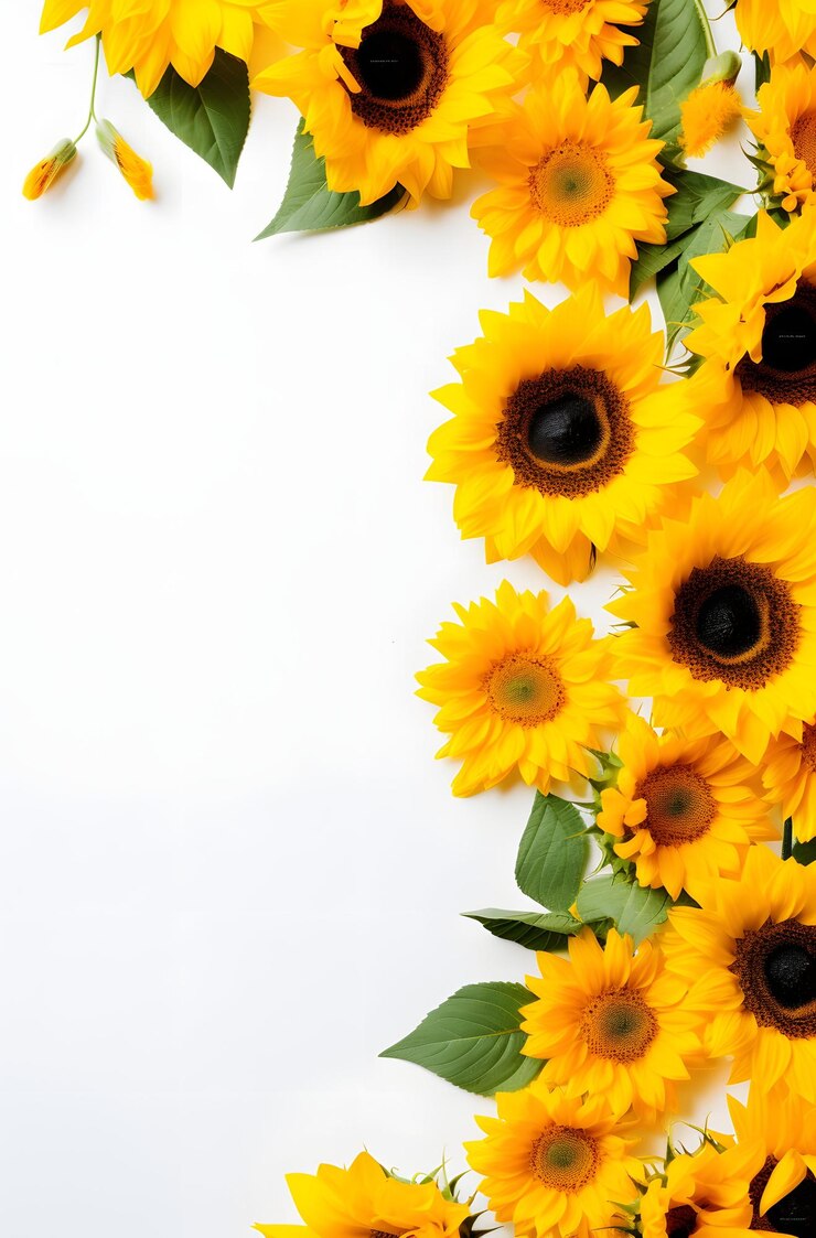 Foto marco de girasoles