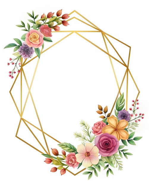 un marco hecho de flores y hojas con un marco que dice quot primavera quot