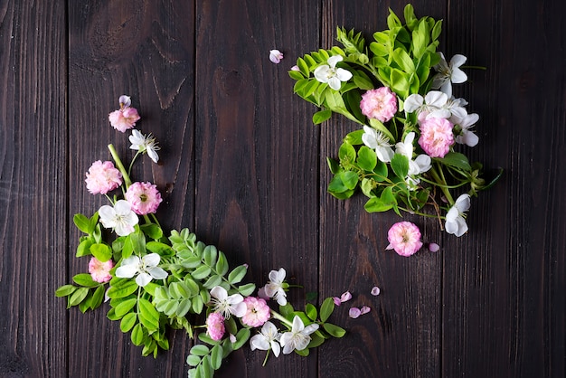 Marco de hermosas flores