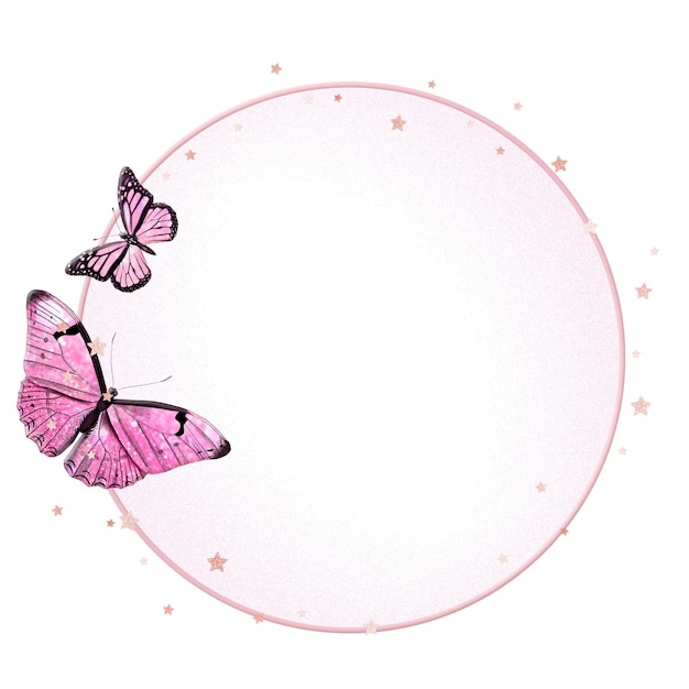 Marco de mariposa PNG espacio de diseño transparente