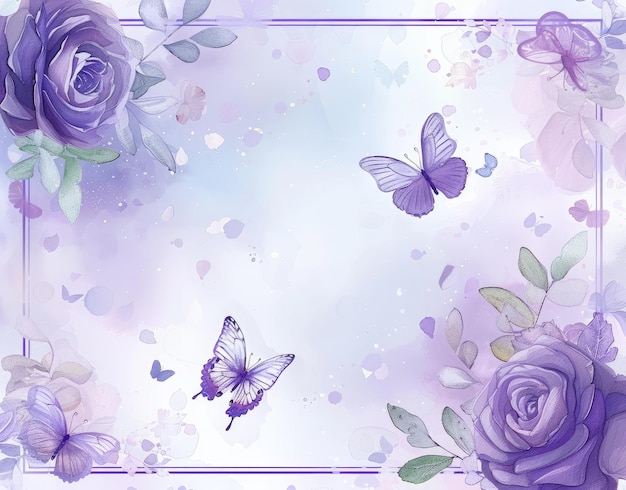 un marco con mariposas y flores y un marco con el texto quot mariposas quot