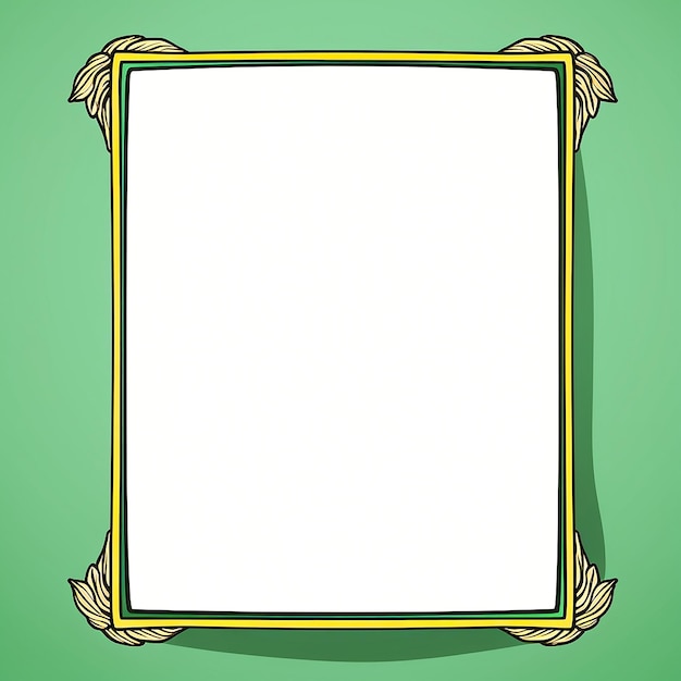 Marco metálico cuadrado negro para pintura o imagen aislada sobre un fondo blanco Generado por IA