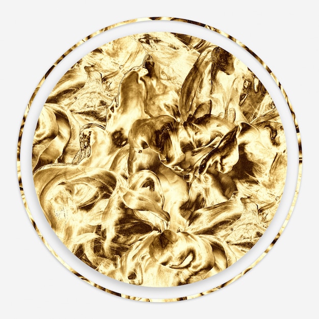 Marco mínimo abstracto dorado