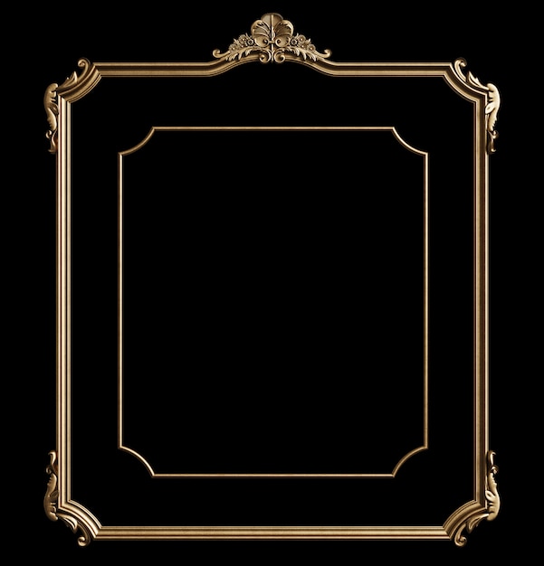 Marco de moldeo clásico con decoración ornamental