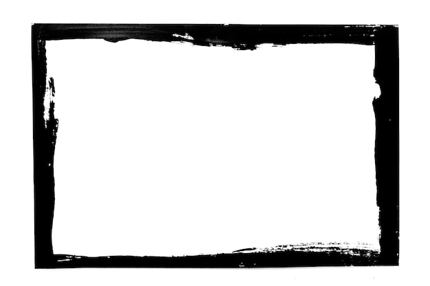 Marco negro aislado sobre fondo blanco. Foto de alta calidad