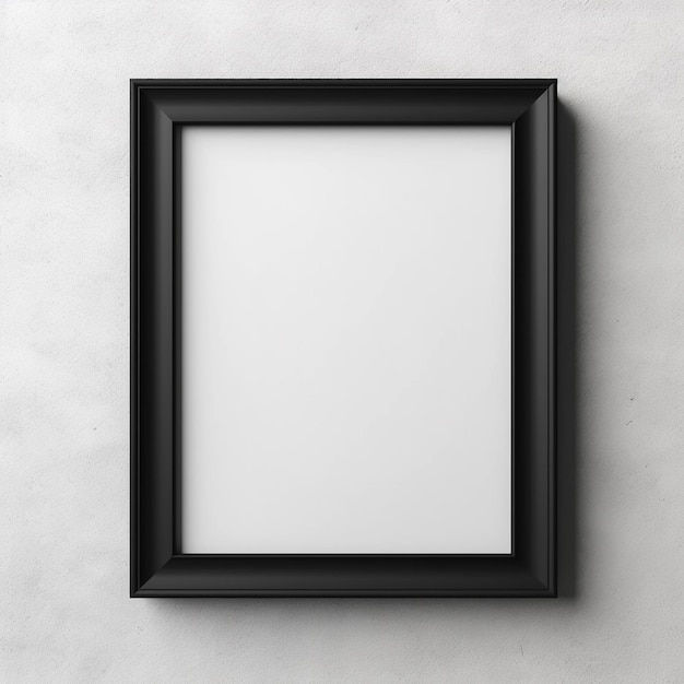 Un marco negro con un marco blanco en la parte inferior.