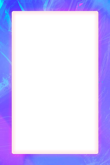 Marco de neón rosa png envoltura textura de fondo efecto holográfico