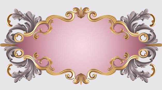 marco ornamental de oro clásico