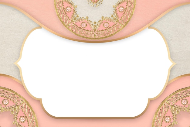Marco de oro png vintage en fondo de mandala remezclado del diseño de vajilla de porcelana de la fábrica de Noritake