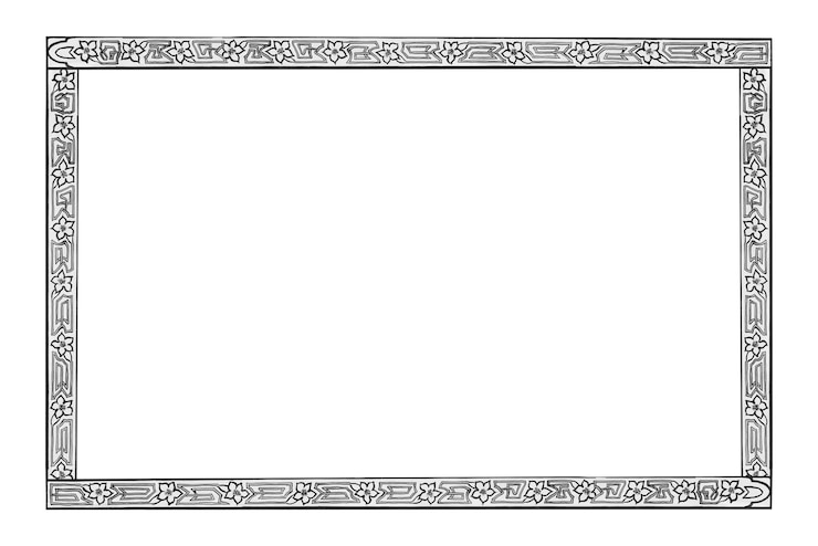 Foto marco png art nouveau en blanco y negro remezclado de las obras de arte de jan toorop