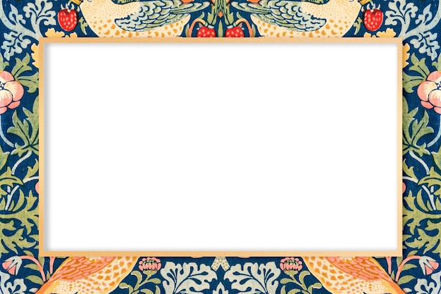 Marco Png decorado con un patrón floral bohemia