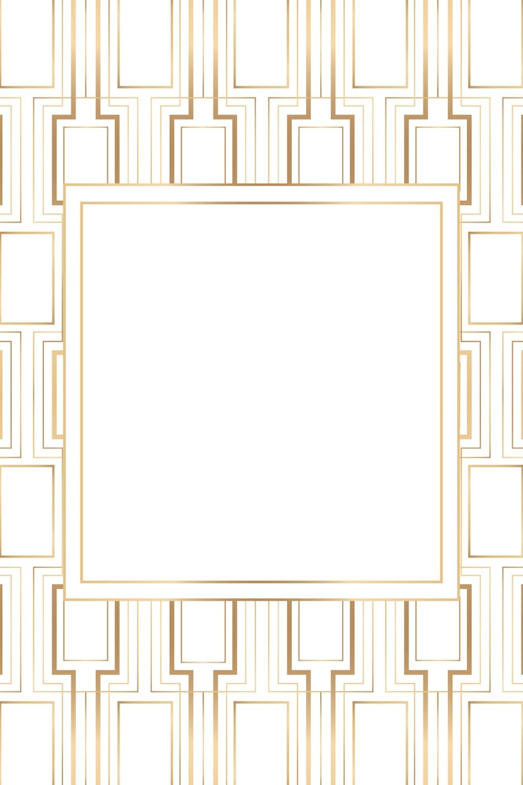Foto marco png estilo art déco de gatsby sobre un fondo transparente