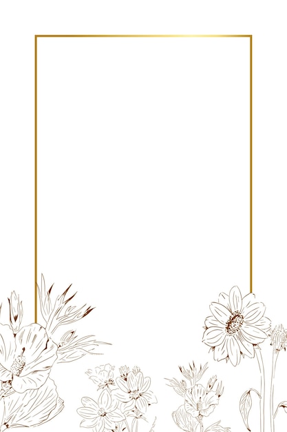Marco png de flores con fondo transparente