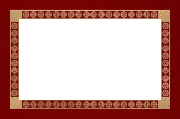 Marco png Lu patrón símbolo cuadrado dorado en el tema del Año Nuevo chino