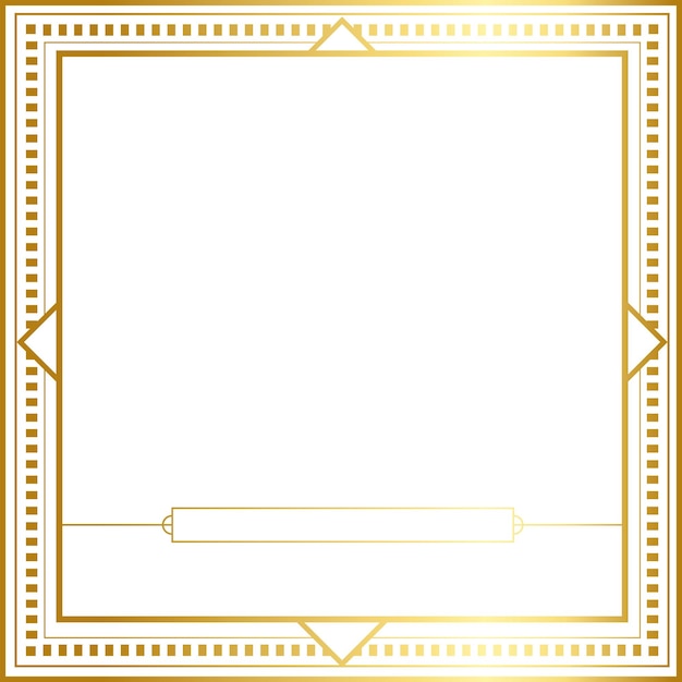 Marco png de oro de lujo fondo transparente