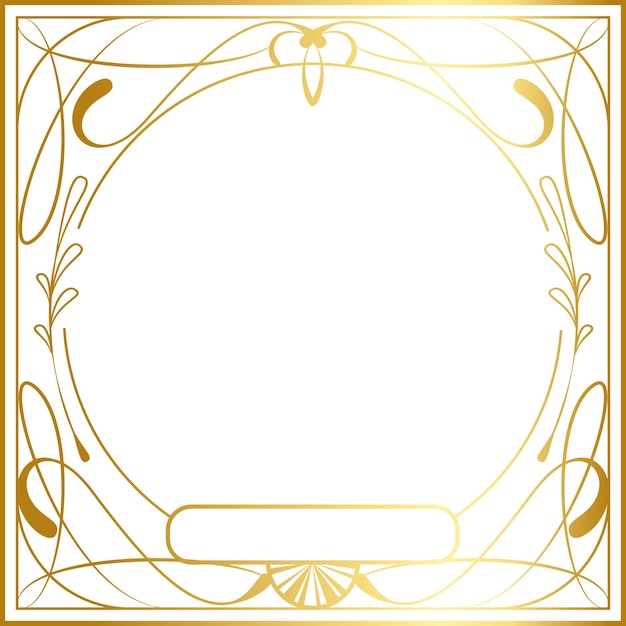 Marco png de oro de lujo fondo transparente