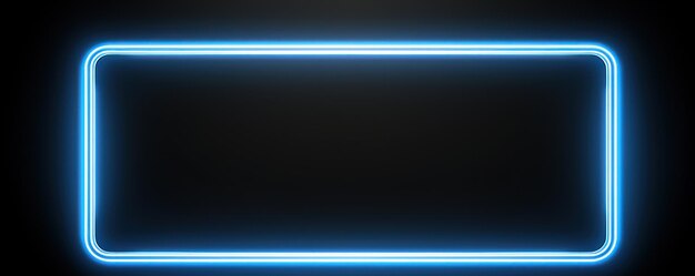 marco rectangular simple con efecto de neón el borde tendrá dos colores de fondo