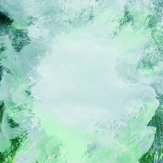 Marco de textura abstracta de gouache dibujado a mano verde