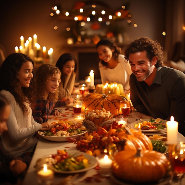 Marco de las tradiciones de Acción de Gracias inmerso en la rica idea de diseño tradicional para las fiestas de Acción de Gracias