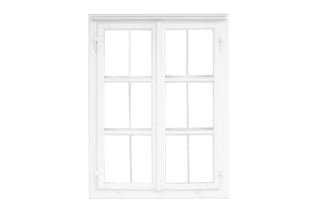 Foto marco de ventana aislado en blanco ventana blanca tradicional antigua