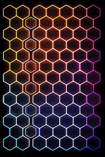 Foto marco de vidrio hexagonal en relieve teñido con textura hexagónica contorno hexagónico diseño artístico de formas y2k