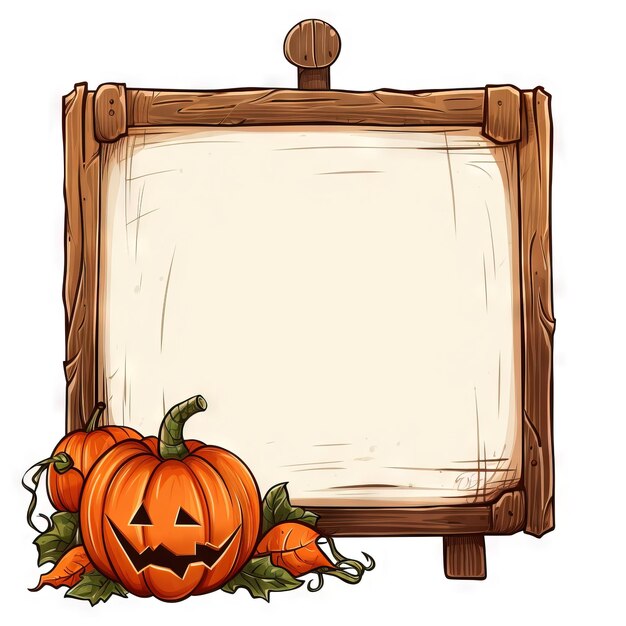Marco vintage de Halloween fondo libre de Halloween Ai generó una ilustración de Halloween de alta resolución sobre fondo blanco